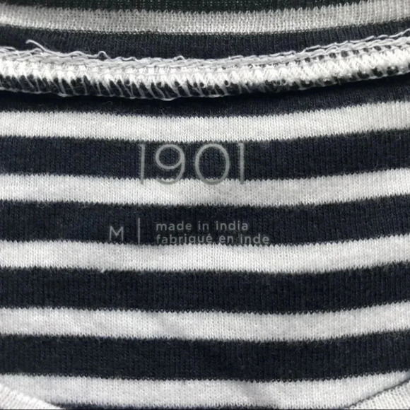 NWOT 1901 Striped Crewneck  Tee - Picture 6 of 7